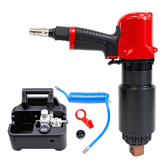 PTW pneumatic torque wrench with air control unit and connecting hoses