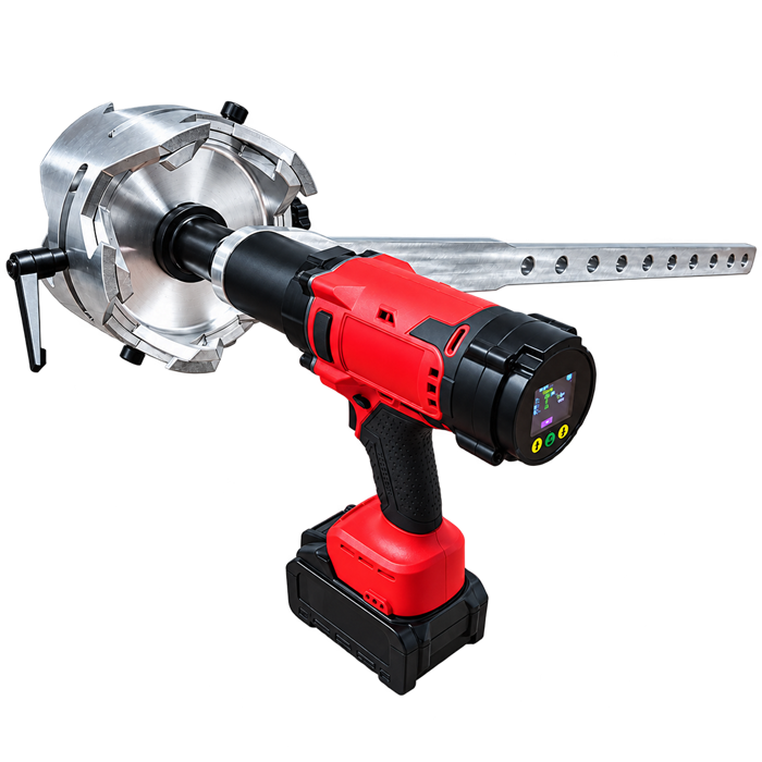 Battery-powered portable valve actuator with digital display, valve adapter and reaction arm