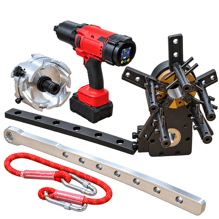 Portable valve actuator with circular handwheel adapter, offset drive assembly, reaction arms and safety restraint rope